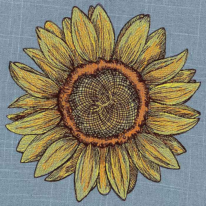 Sunflower - Embroidery Design Doodler