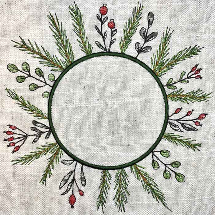 Wreath - Embroidery Design Doodler