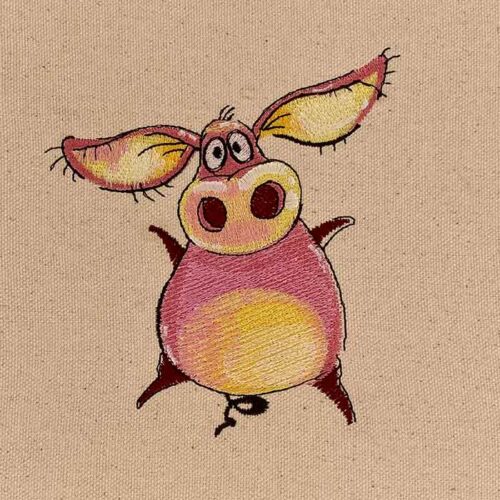 Hugs Funny Pigs Embroidery Designs