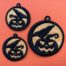 pumpkin crow earrings Embroidery Designs