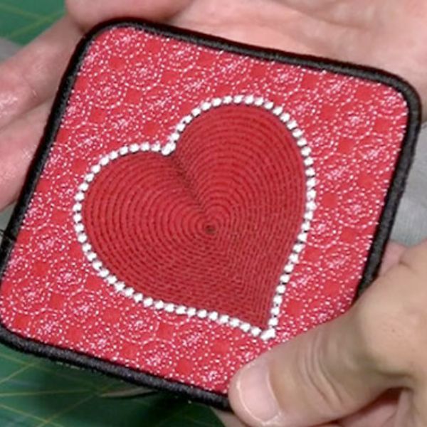 Heart Shape Embroiderer Design