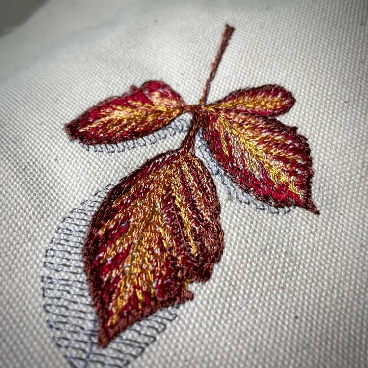 Design Doodler Leaf Embroidery Stitch Out