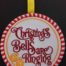 Christmas bells ornament embroidery design
