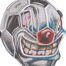 Angry soccer ball embroidery design