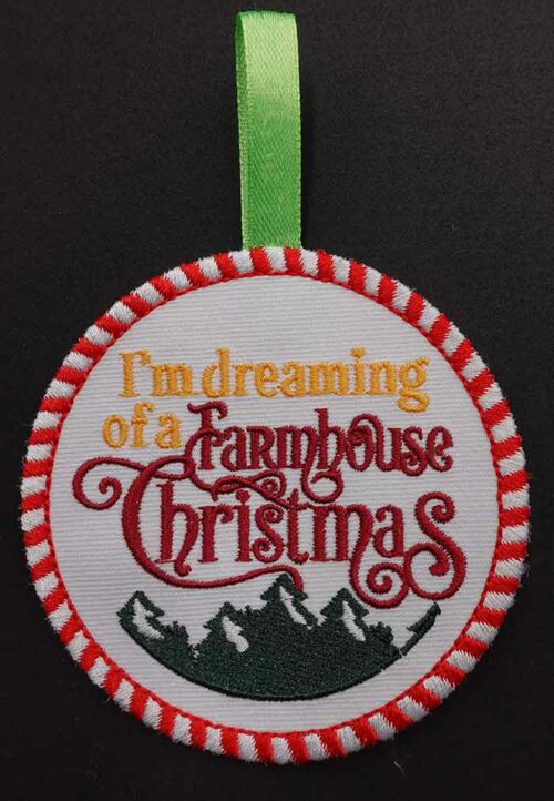 farmhouse christmas embroidery design