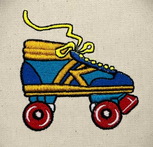 sneaker roller skate embroidery design