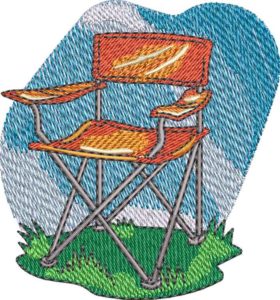 Embroidery Design: Camping Chair 3 sizes