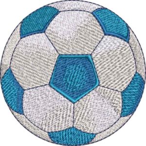 color soccer ball embroidery design