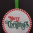 merry Christmas ornament embroidery design