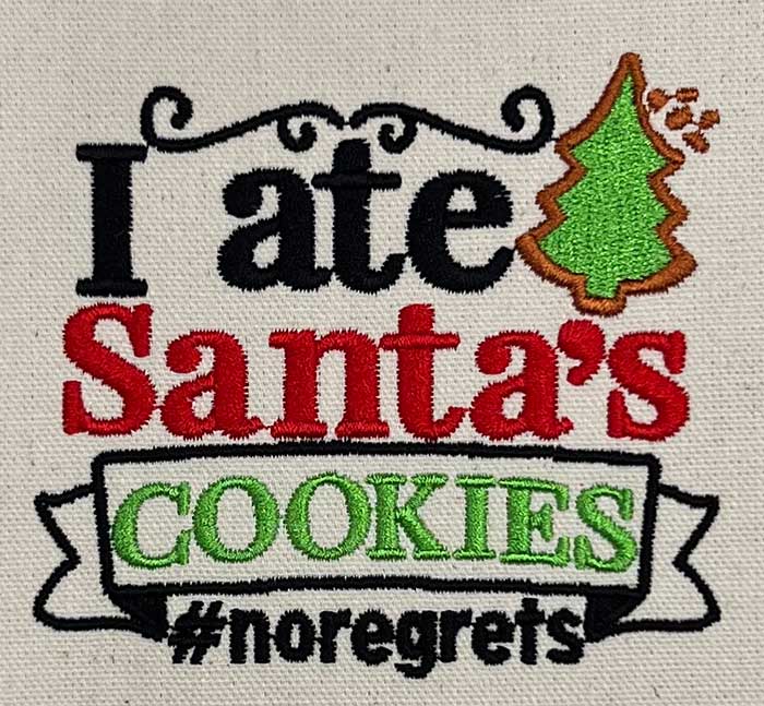 ate cookies embroidery design