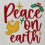 peace on earth embroidery design