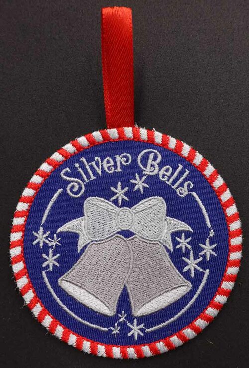 silver bells ornament embroidery design
