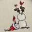 snowman fell embroidery design