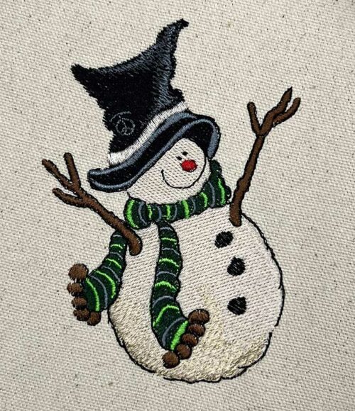 snowman hat embroidery design