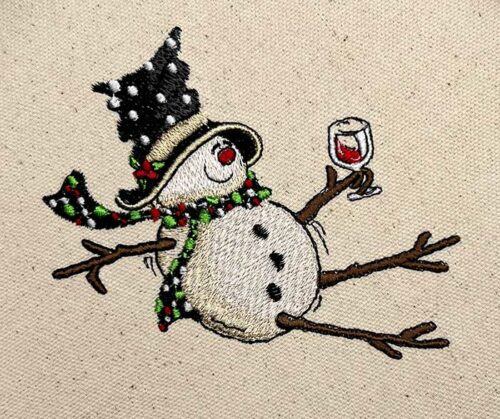 Tispy Snowman embroidery design