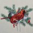 cardinal Christmas embroidery design