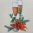 Champagne Christmas embroidery design