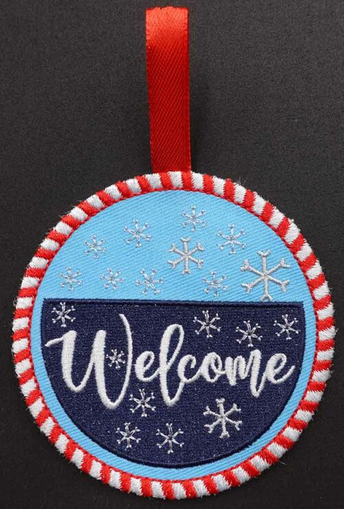 welcome ornament embroidery design