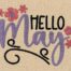 Hello May embroidery design