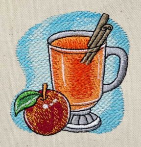 apple cider embroidery design