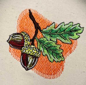 acorns embroidery design