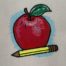 apple pencil embroidery design