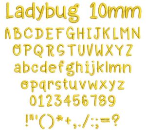 Ladybug 10mm esa font