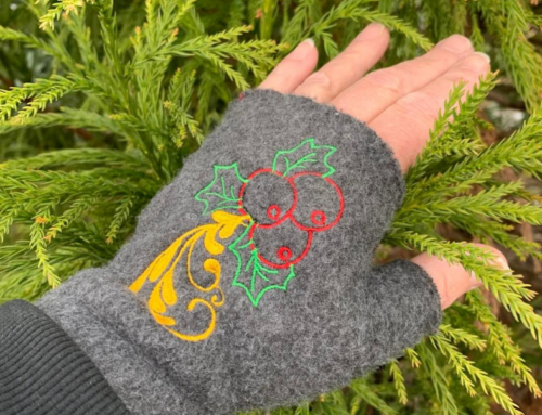 How To Easily Make Unique Warm In-The-Hoop Embroidered Fingerless Mittens