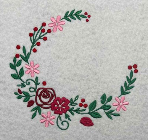Floral Frame 1 embroidery design