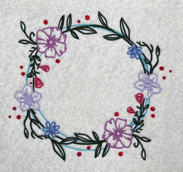 Floral Frame 10 embroidery design