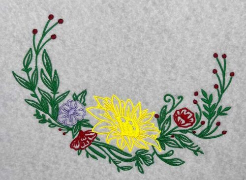 Floral Frame 4 embroidery design
