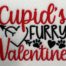 Cupids furry valentine embroidery design