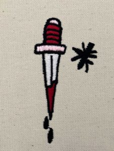 bloody dagger embroidery design
