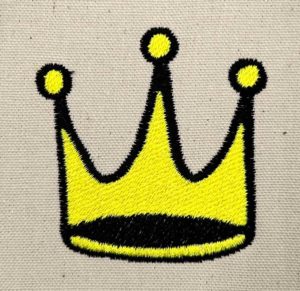 crown embroidery design