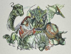 Jumbo Dinosaur 5 embroidery design
