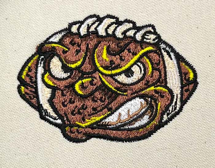Angry Football embroidery design
