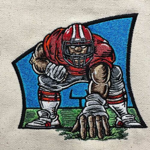 Football Player embroidery design