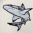 shark swimming embroidery design