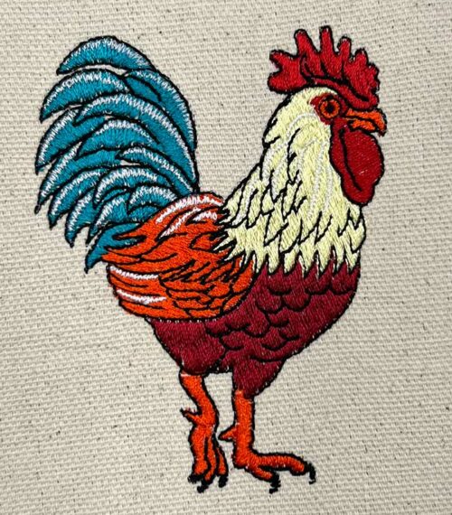 Rooster Embroidery design