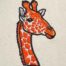 giraffe face embroidery design
