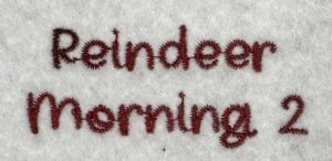 Reindeer Morning 2 ESA Embroidery Font