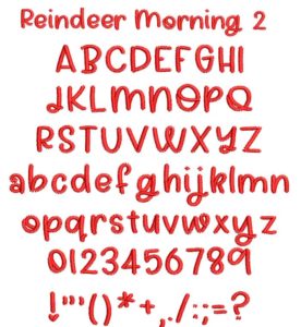 Reindeer Morning 2 esa 10mm font