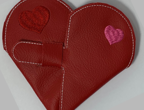 Embroider A Quick and Easy Valentine’s Day Folded Heart Pouch