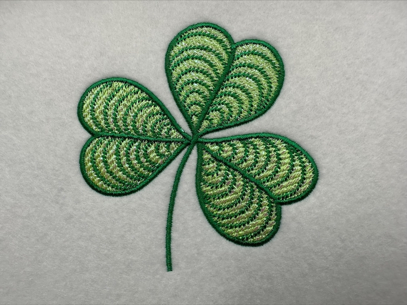 free clover embroidery design