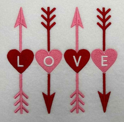Love Arrows Embroidery Design