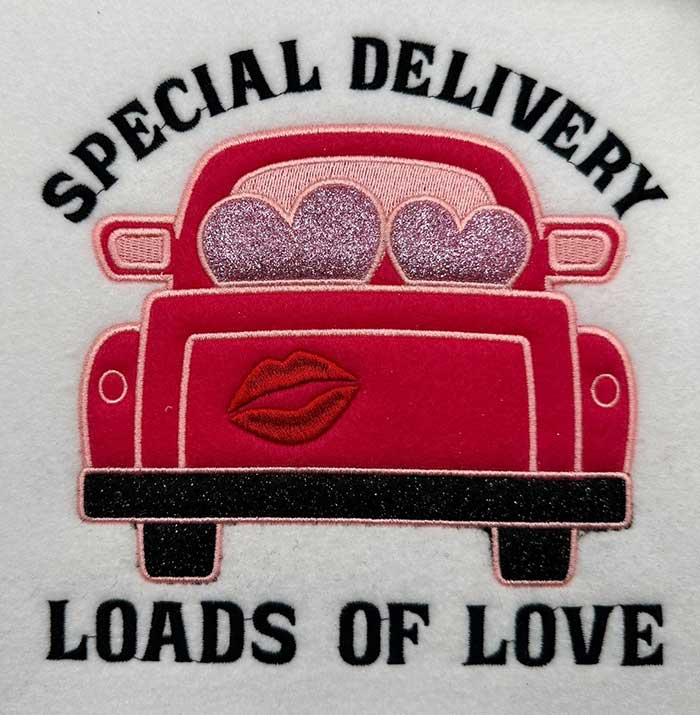 special delivery applique Embroidery design
