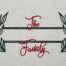 Family Frame Mono embroidery design