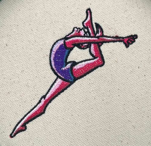 Gymnastic Leap embroidery design