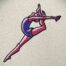 Gymnastic Leap embroidery design