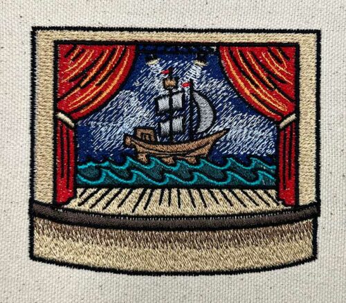 Stage Scenery embroidery design